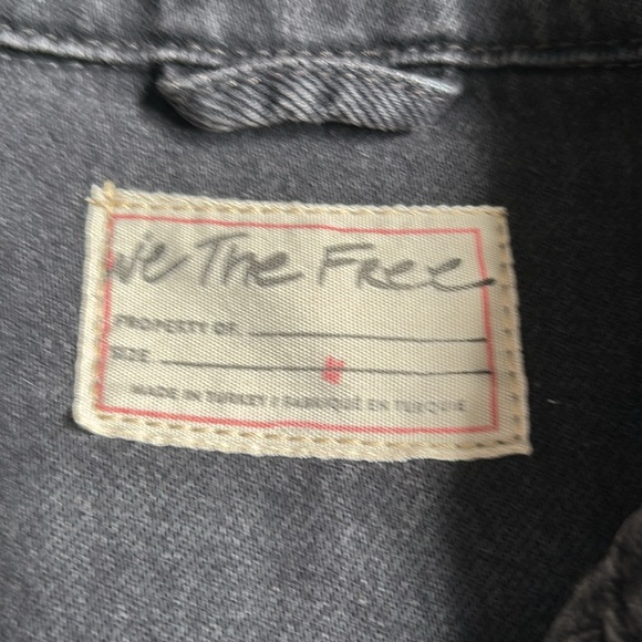 NWT Free People We The Free Jolene Trucker Jacket Black Medium - Picture 5 of 12